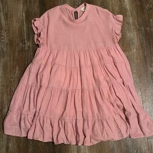 Pink babydoll dress size medium